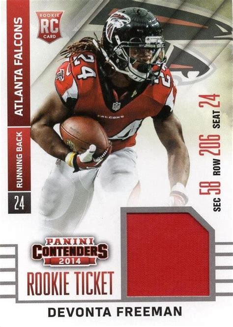 Devonta Freeman Player Worn Jersey Patch Football Card Atlanta Falcons