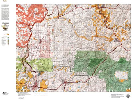 Oregon Hunting Unit 38, Grizzly Land Ownership Map by HuntData LLC ...