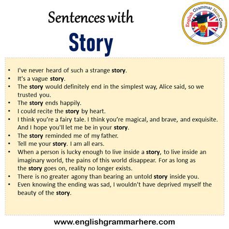 Sentences with Story, Story in a Sentence in English, Sentences For ...