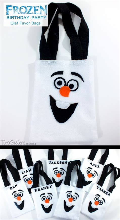 Disney Frozen Olaf Party Favor Bags - Two Sisters Crafting