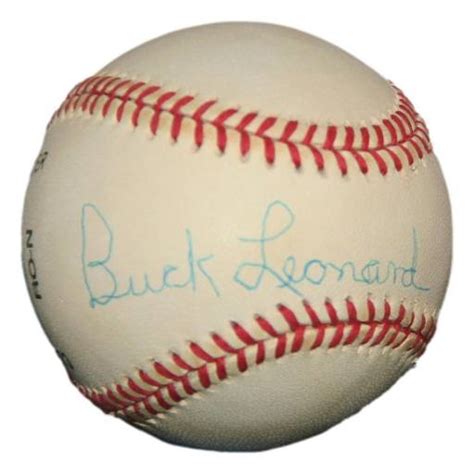 Buck Leonard Autographed Onl Baseball Negro Leagues Kc Monarchs Psadna