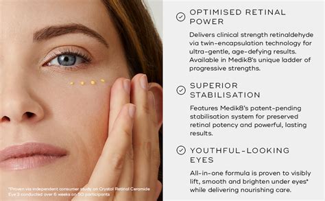 Medik8 Crystal Retinal Ceramide 3 Eye Cream Anti Ageing Anti Wrinkle