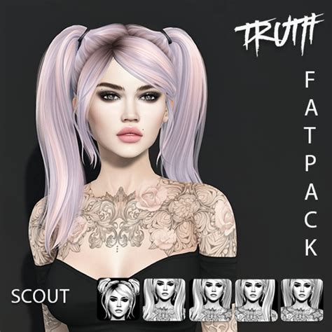 Second Life Marketplace Truth Scout Fatpack Rigged Mesh Hair