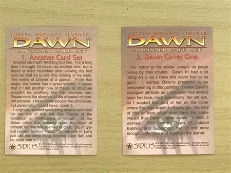 Vintage 1996 Sirius Comics Joseph Michael Linsner Dawn Trading Cards