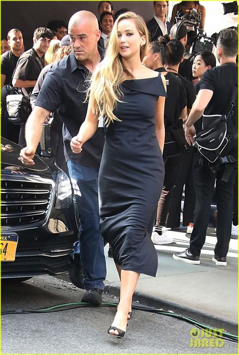 Jennifer Lawrence Is Elegant In Backless Black Dress On Set Of New