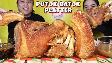 Crispy Pata At Lechon Kawali Mukbang Putok Batok Platter Pinoy