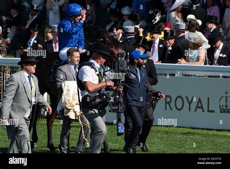 Ascot, Berkshire, UK. 14th June, 2022. Horse Coroebus (Number 6, Blue ...