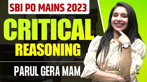 Critical Reasoning SBI PO Mains 2023 Parul Gera Puzzle Pro