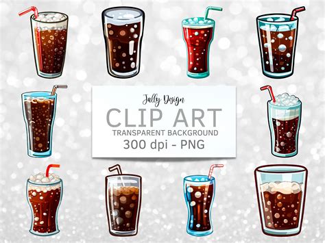 Cold Soda Clip Art. Drinks Clipart Graphic by jallydesign · Creative ...