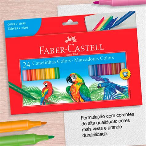 Caneta Faber Castell Hidrográfica - CANETA HIDROGRAFICA C/24 CORES 150124CZF FABER CASTELL
