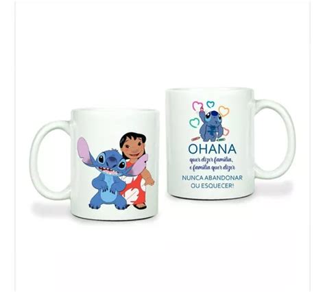 Caneca Personalizada Lilo E Stitch Disney Ohana Fam Lia Mercadolivre