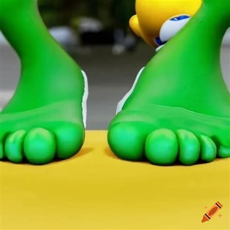 Close Up Of Yoshis Green Feet On Craiyon