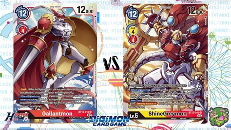 Digimon Tcg Local Match Gallantmon Red Vs Shinegreymon Red Yellow