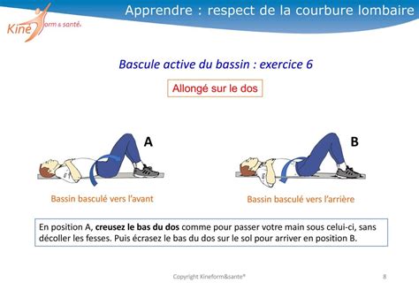 Exercices pour bien maitriser la bascule du bassin Kiné form et santé