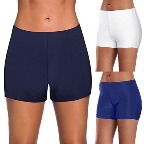 Shorts Taille Haute Bas Bikini Troncs Tankini Plage Natation Femmes Maillots Ebay