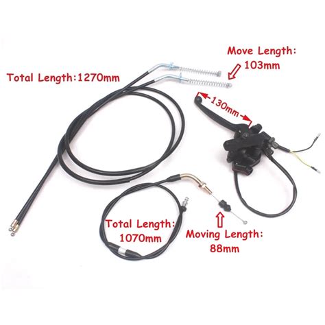 125 150 Atv Quad Thumb Throttle Assy Dual Brake Cable Throttle Cable In Levers Ropes