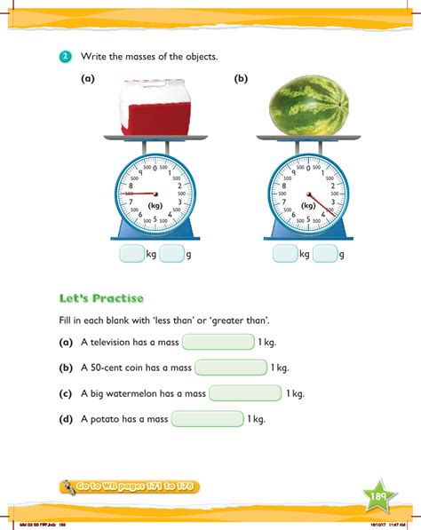 Max Maths Year Practice Review Of Measuring Mass In