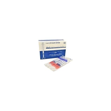 IDEAL 0.5 ml U-40 Insulin disp syringes -29g x 1 / 2" bte / 100