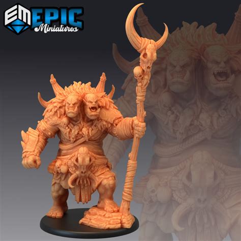 Descargar Ettin Tribe Shaman Ancient Two Headed Ogre Burning Land