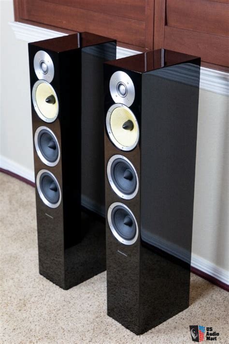 Bowers Wilkins CM8 Piano Gloss Black Floor Standing Speakers Photo