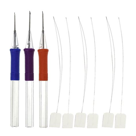 1 Set Of 9pcs Diy Embroidery Pen Punch Needle Pen Felting Needle Pen