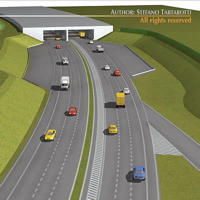 Highway scene 3D model | CGTrader