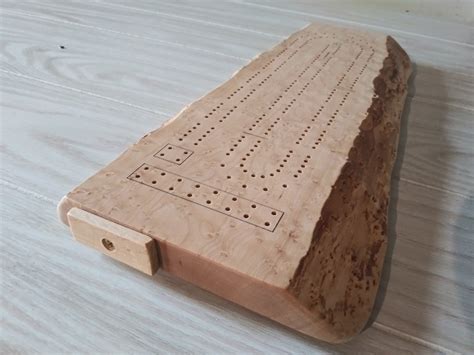 Live Edge Cribbage Board Etsy