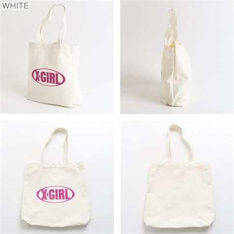 【楽天市場】x Girl エックスガール Glitter Oval Logo Canvas Tote Bag レディース トート バッグ 小物 鞄 A4 通学 推し活 105242053001