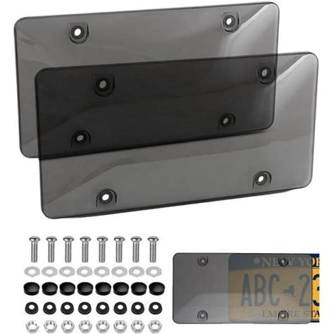 Walmart 2pcs Unbreakable Black License Plate Protector Covers With Screw Caps 126 Inches