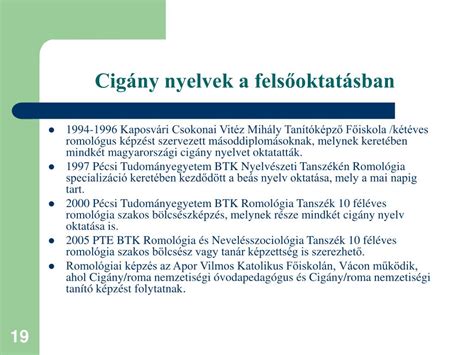 PPT A magyarországi cigányok kétnyelvűsége PowerPoint Presentation