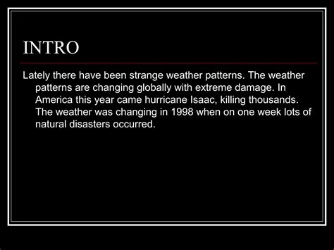 Changing weather patterns | PPT