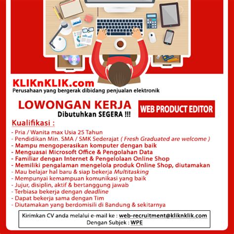 Lowongan Kerja Staf Ecommerce Di Bandung KASKUS