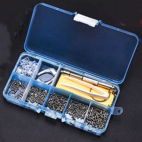 Pro Steel Eyeglasses Repair Tool Kit Sunglasses Spectacles Screw Nut