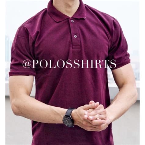 Jual Merah Maroon Baju Kerah Polos Wangki Polos Shopee Indonesia