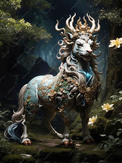 Premium AI Image | Mythological Animal Qilin