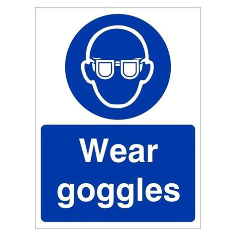 Wear Goggles Sign Safety Signs From Parrs Uk