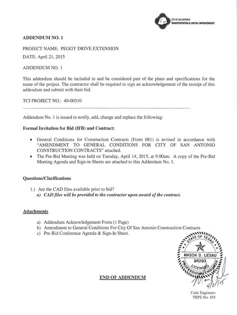 Fillable Online Note Addenda Acknowledgement Form For Addendum 1 Is