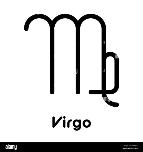 Virgo Astrological Sign One Of Twelve Zodiac Symbols Simple Solid