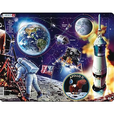 Rahmen Puzzle 50 Teile 36x28 Cm Apollo 11 Apollo 11 Apollo