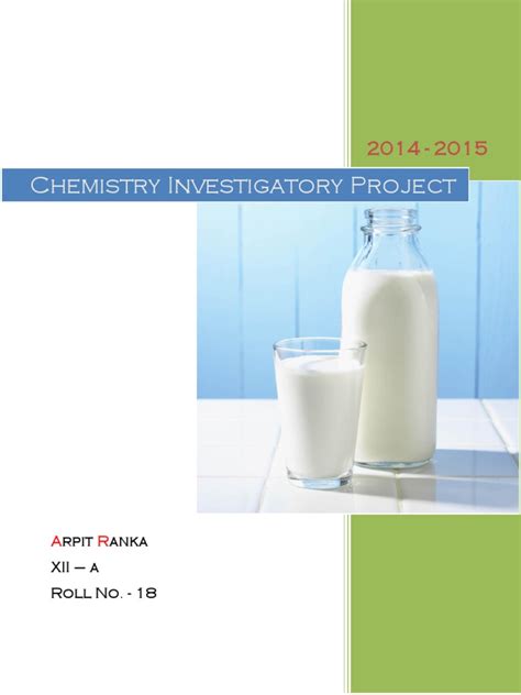 Chemistry Investigatory Projects For Class 12 Cbse Free Download Instituteskyey