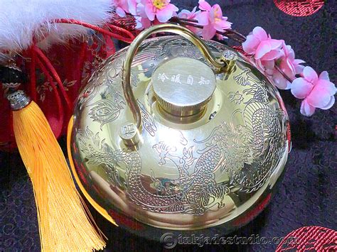 Traditional Chinese Hot Water Bottle Ink Jade Studio
