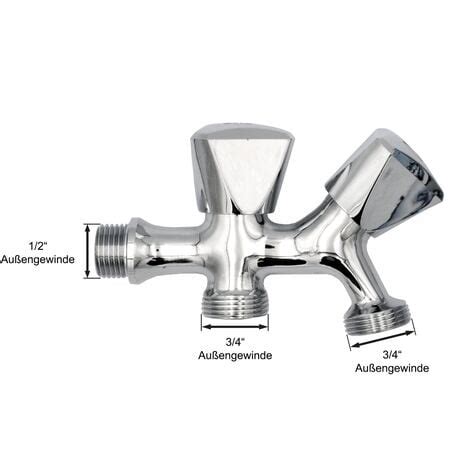 Ger Te Kombiventil Doppelauslaufventil X Auslauf Auslaufhahn