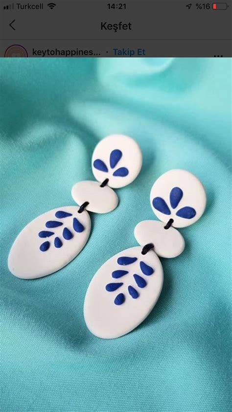 Hellyamber adlı kullanıcının Polymer clay earrings panosundaki Pin