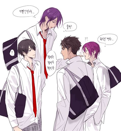 Matsuoka Rin Yamazaki Sousuke Murasakibara Atsushi And Himuro Tatsuya Free And 1 More