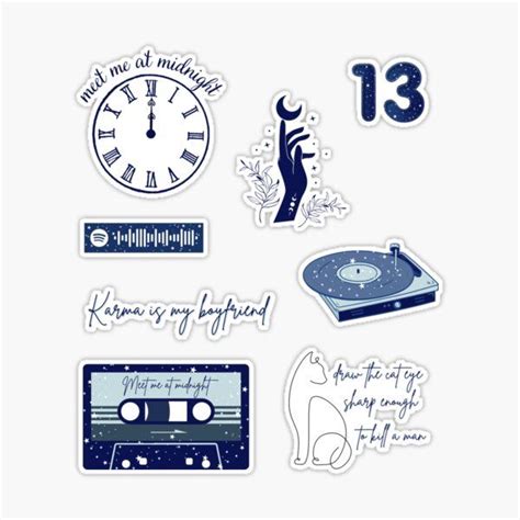 Midnights Taylor Swift Collage Aesthetic 4 Sticker For Sale By