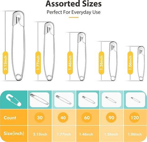 Alfileres De Seguridad Surtidos Paquete De Unidades Tama Os