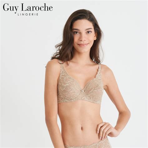 Guy Laroche Lingerie เสอชนใน กลาโรช บราลกไม ซทร ไมเสรมฟองนำ See Through Lace Bra