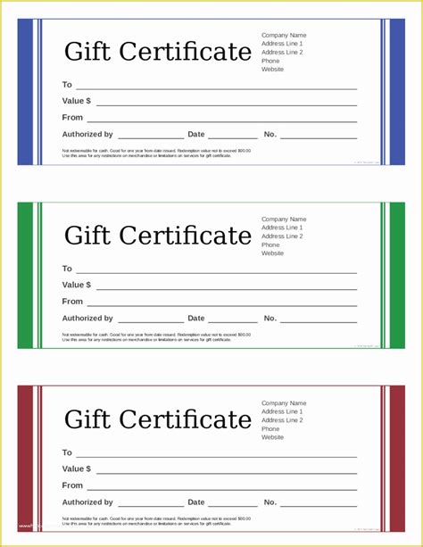 Gift Certificate Template Free Of 2018 Gift Certificate form Fillable ...