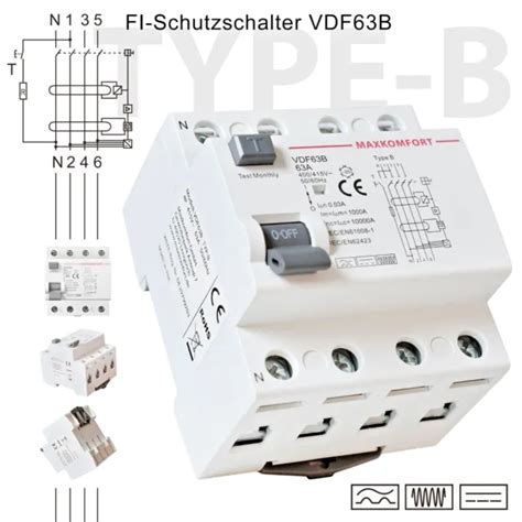 FI SCHALTER FEHLERSTROM Schutzschalter Resi9 3P N 40A 30mA Typ A