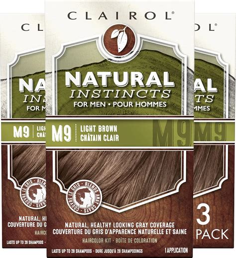 Clairol Natural Instincts Semi Permanent Hair Color Kit For Men 3 Pack